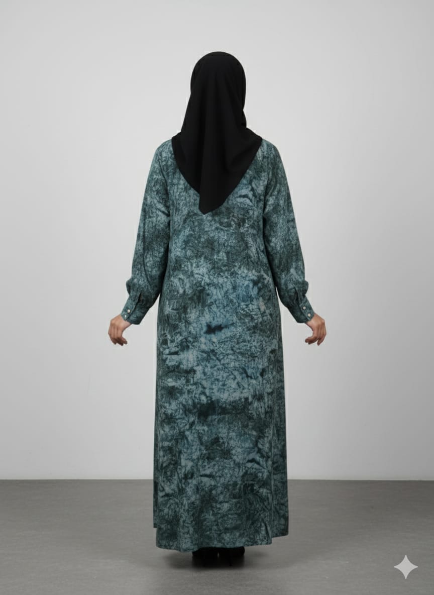 Print Frock Design Tik Tok fabric Naqab