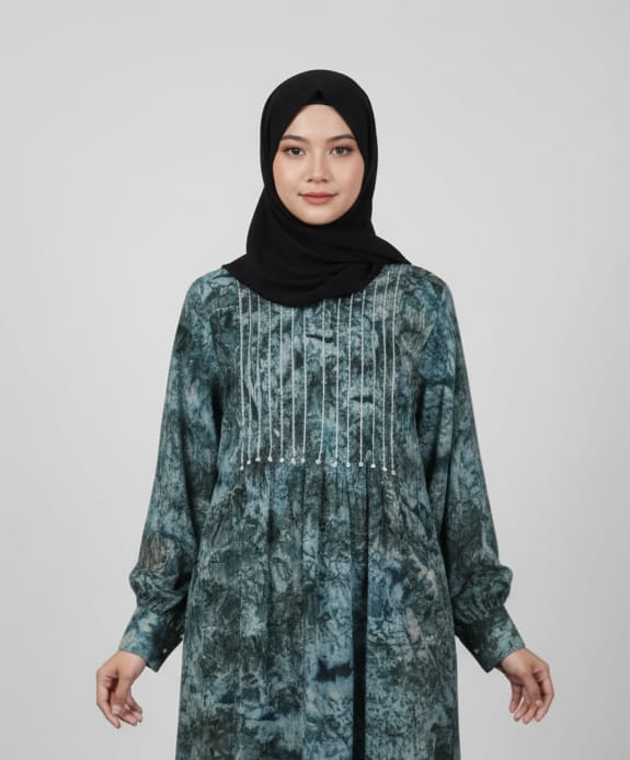 Print Frock Design Tik Tok fabric Naqab