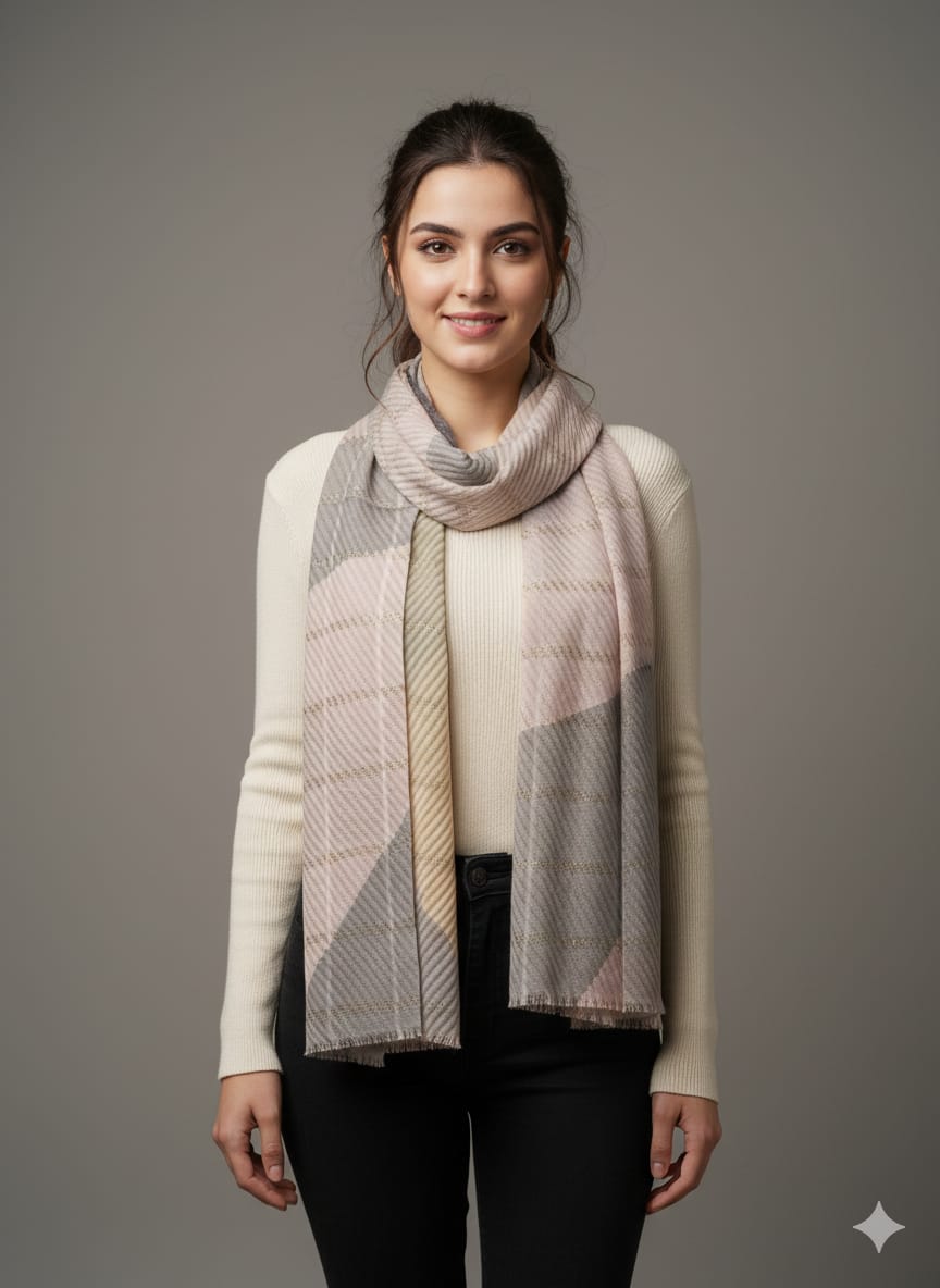 Female Women Stoll And  Scarf  color-Multi  Stylish 100% Soft Cotton Fabric