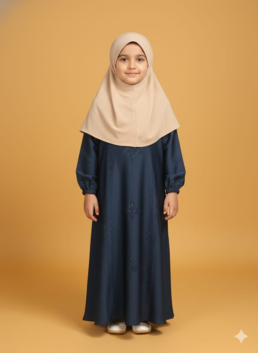 Kids Aline Naqab Tik Tok fabric With Dupatta