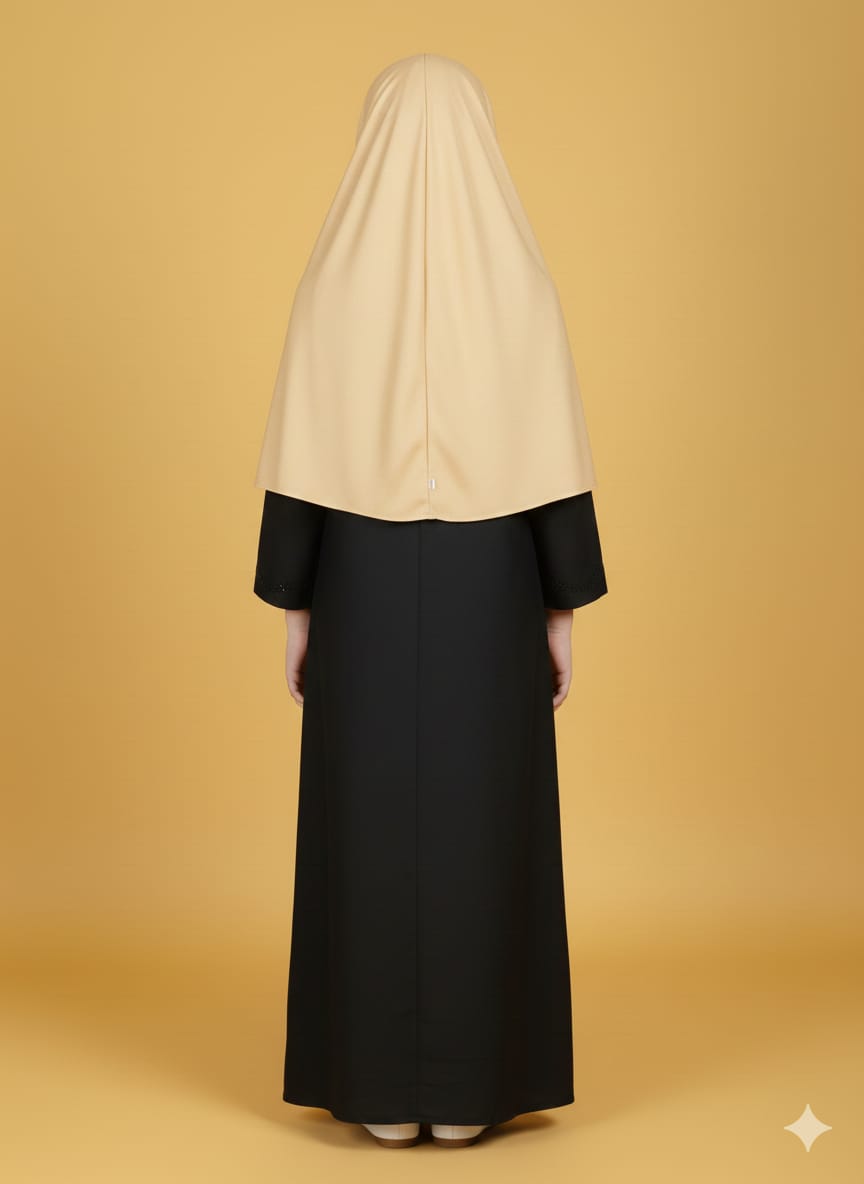 Kids Aline Naqab Korean Nida fabric With Dupatta