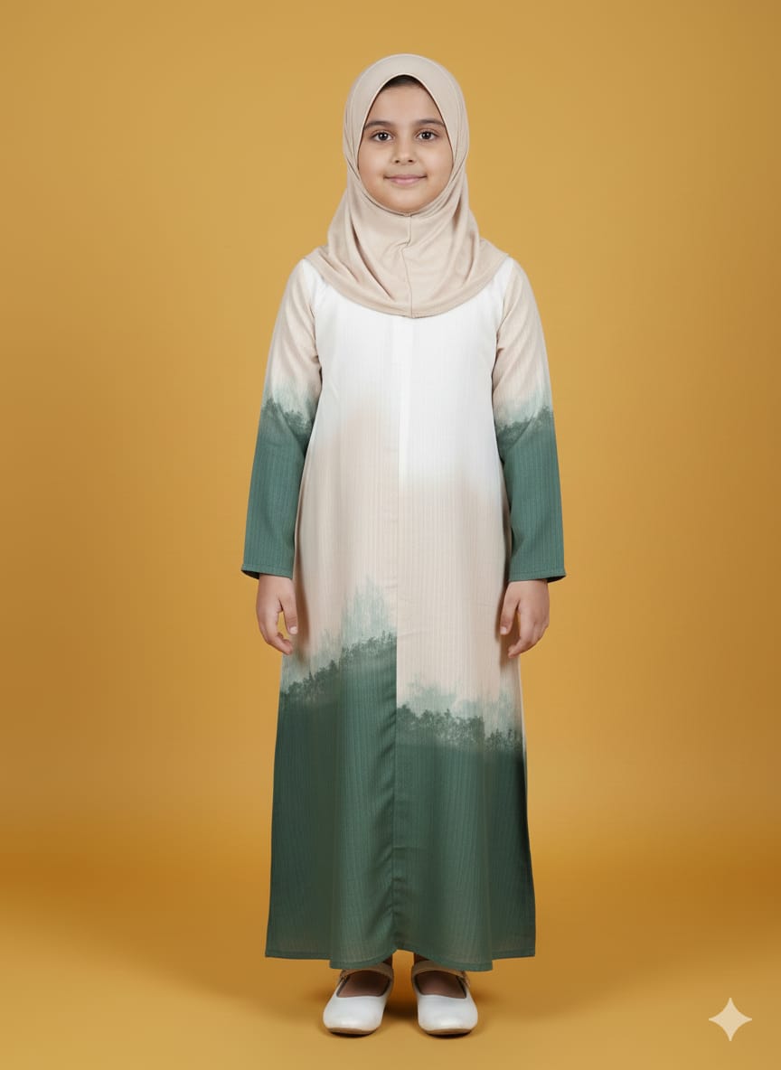 kids Aline Naqab Firdous fabric With Dupatta