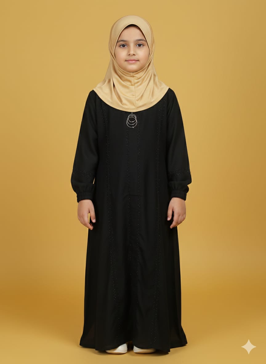 Kids Aline Naqab Korean Nida fabric with Dupatta