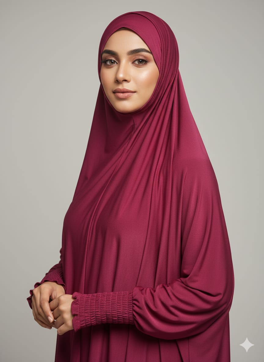 Soft Lycra Stylish Hijab for Women and Girl Rani Pink Colour