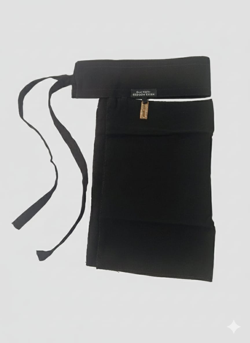 Plain Nose piece short For muslim Women and Girl Black