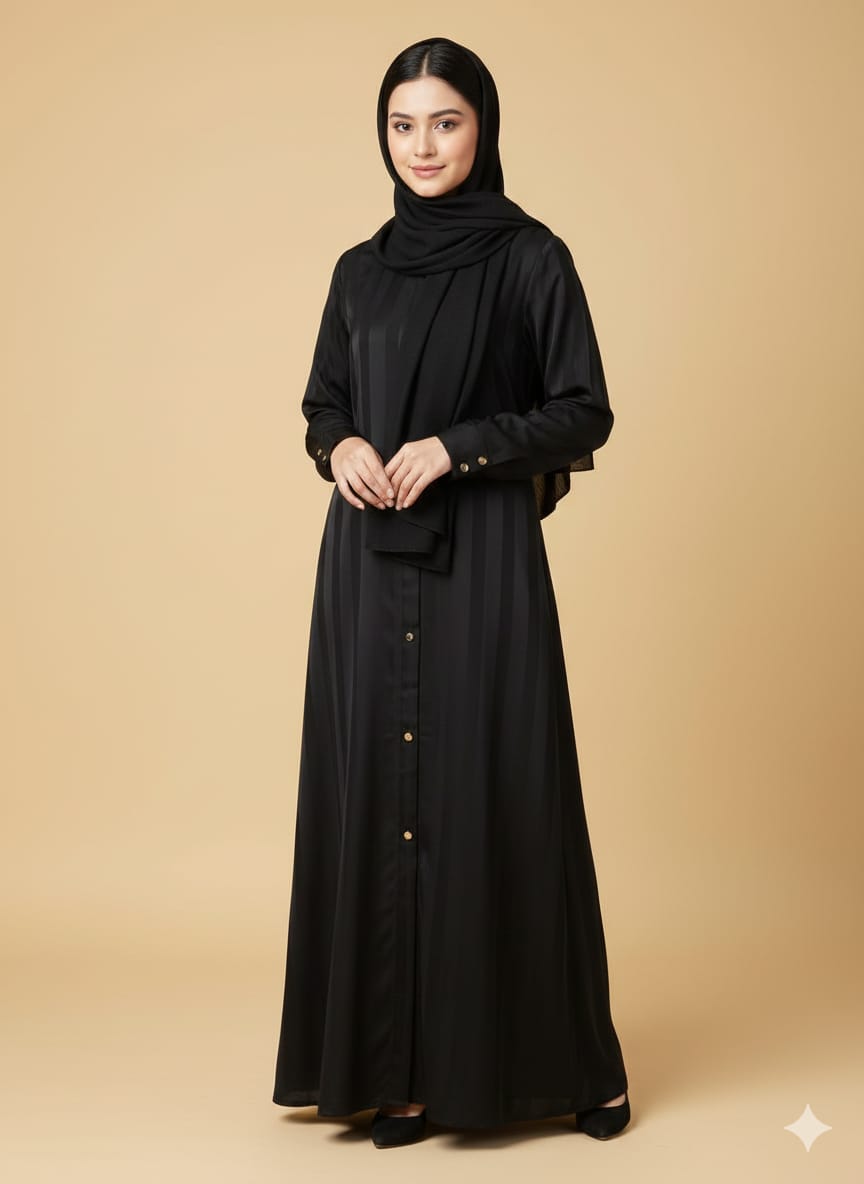 Aline design Tik Tok Fabric Naqab For Muslim Girl And Women  Black Colour