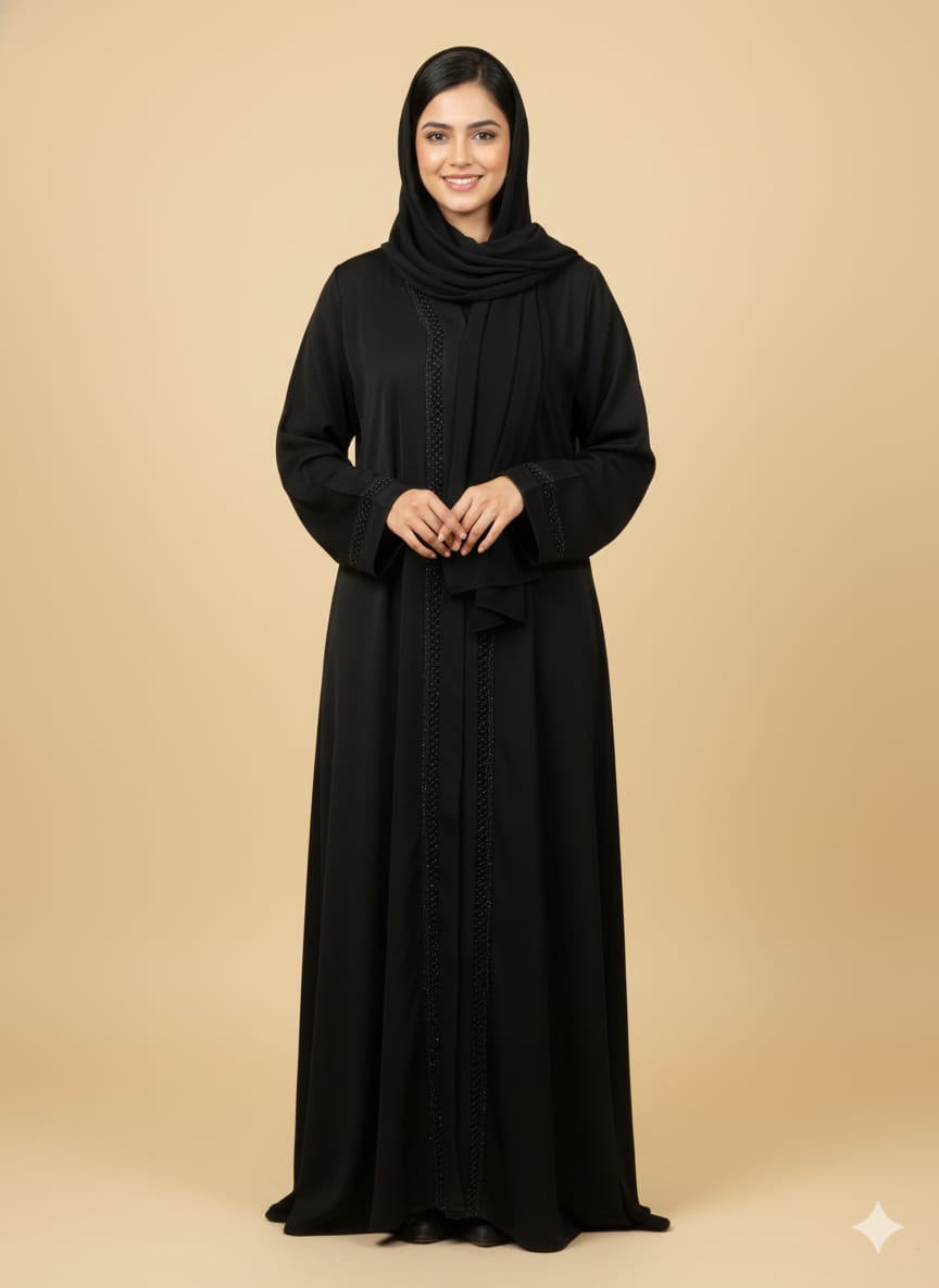 Aline design Tik Tok Fabric Naqab For Muslim Girl And Women Black Colour