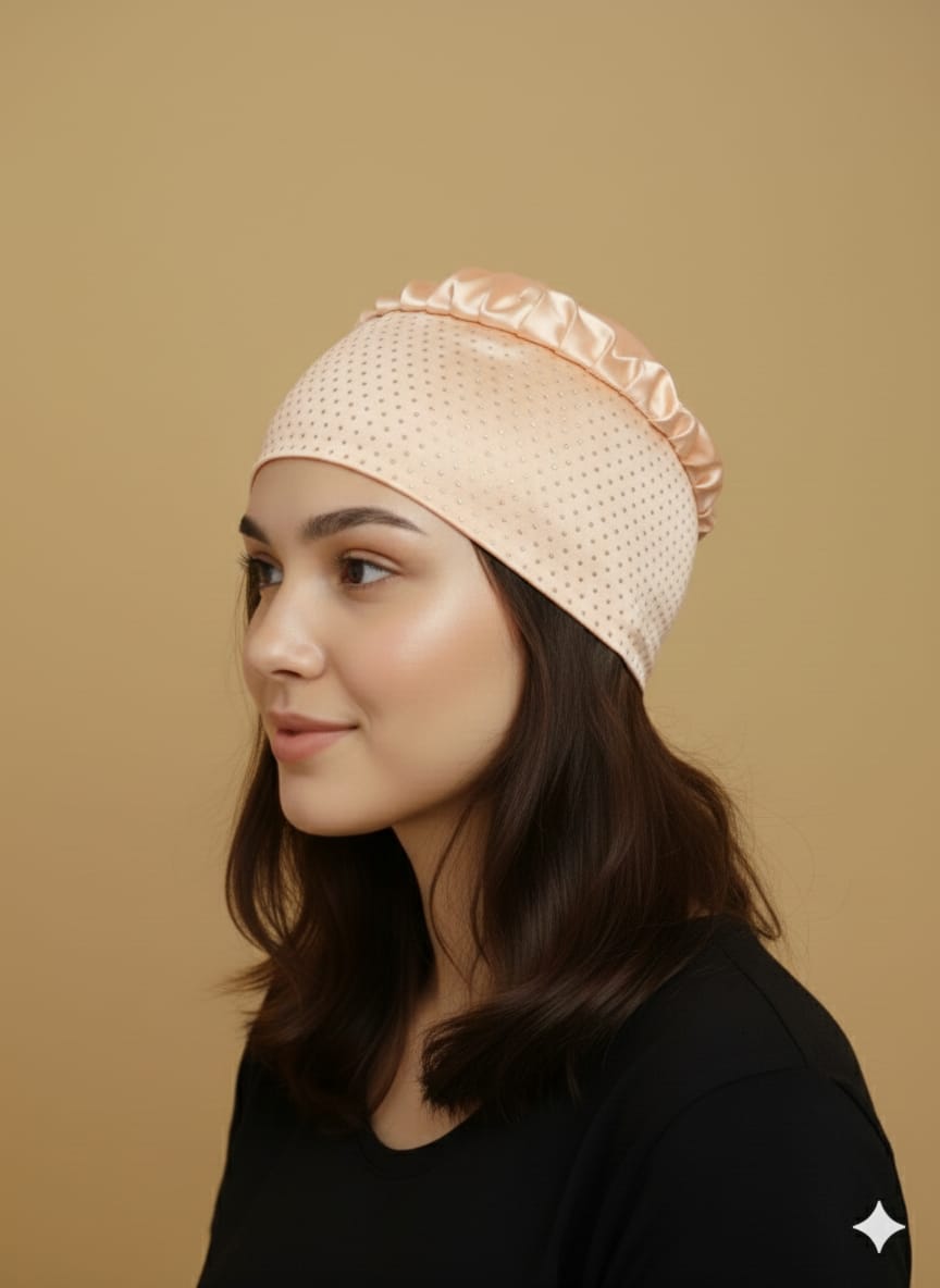 Noorjahan-Peach Colour  Pure Cotton Muslim Women Under Hijab Cap
