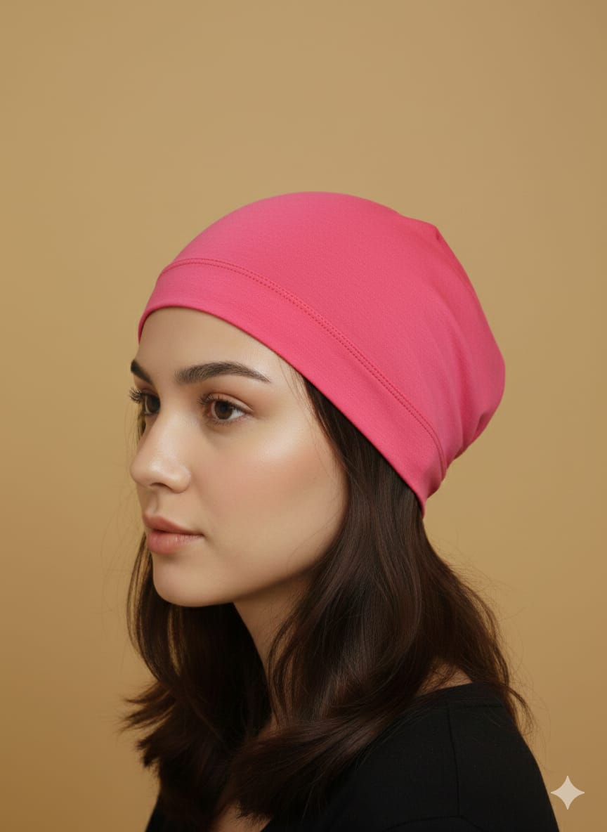 Noorjahan - Pink Pure Cotton Muslim Women Under Hijab Cap