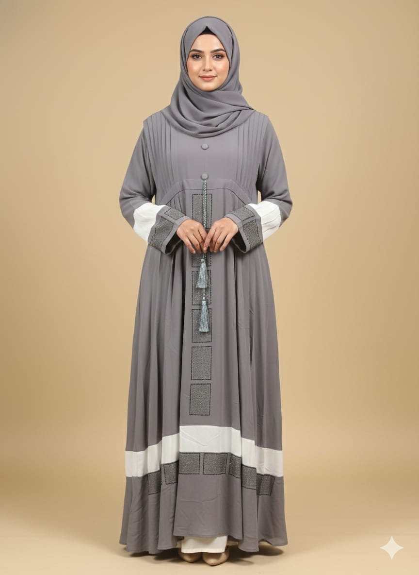 Frock Design Jorjet fabric Naqab For Muslim Women and Girl